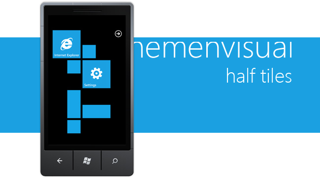 Windows Phone 7 custom half tiles