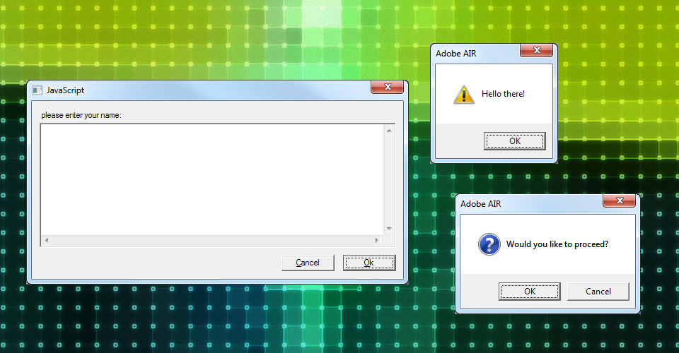 A simple way to get native alerts with Adobe AIR